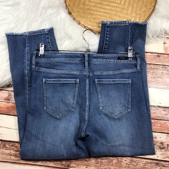 Liverpool straight crop jeans w/ frayed hem - Picture 5 of 6